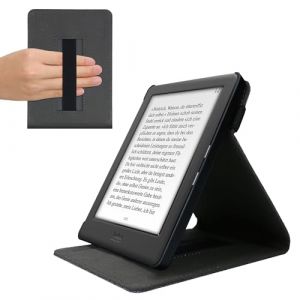 kwmobile Coque pour liseuse électronique Compatible avec Kobo Glo HD/Touch 2.0 - Coque à Rabat pour liseuse en Tissu - - Gris (SX-Commerce, neuf)
