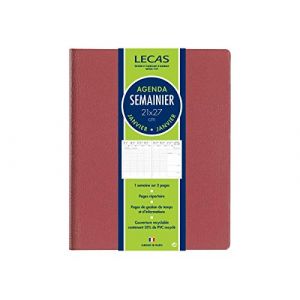 LECAS- 1 Agenda Semainier Economique - Janvier 2026 &agrave; D&eacute;cembre 2026 - Dimension 21 x 27 cm - Plusieurs Couleurs Al&eacute;atoires (Papeterie Libellus, neuf)