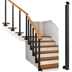 LQSYBHD Poteaux de Garde-corps D'escalier à Montage Latéral,Poteaux de Balustre D'intérieur Réglables à 270°,Garde-corps En Métal pour Grenier, Axes D'escalier Axes de G(Size:3.28ft/100cm,Color:1PACK) (heyejiaxin, neuf)