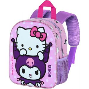 Sac &agrave; Dos 3D pour Maternelle &ndash; Cartable pour Hello Kitty et Kuromi Fan, 31x26x11 cm, Polyester, Id&eacute;al pour les Loisirs et les Effets Personnels des Enfants, Cadeau 2 &agrave; 7 ans, Voyage (clondo, neuf)