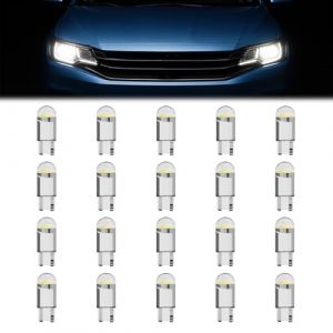 Menibeuty 20 Pieces Ampoule W5W LED Voiture(Blanc), Ampoule LED Lumière Intérieure T10 12V 6000K 55LM COB, W5W LED Ampoules Veilleuse Voitures, Ampoules Plaque Immatriculation (Menibeuty_Shop, neuf)