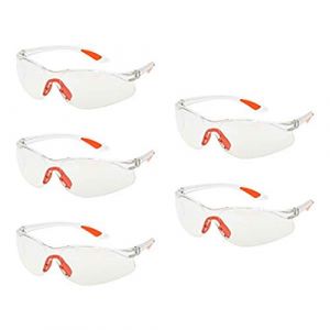 YAAVAAW 5Pcs Lunettes De Protection Sécurité Verres en Plastique Transparentes Avec Nez Embouts de Branches en Caoutchouc,pour enfants Nerf Gun Battles/Jardin/Laboratoire/Chimieaux (YIHUAN Official Store, neuf)