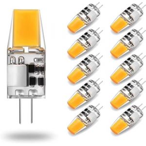 EIMOPE Ampoule LED G4 5W, 5W G4 LED COB &Eacute;quivalent 30W 50w Ampoule Halog&egrave;ne, Blanc Naturel 4000K, 500 Lumens, Non Dimmable, AC/DC 12V, Lot de 10 (Zbbying, neuf)