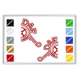 2 stickers autocollants d&eacute;cor de vitre camion compatible pour DAF (Vert) (Stick Cr&eacute;a, neuf)