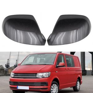 KYYET Paire de coques de r&eacute;troviseurs lat&eacute;raux compatibles avec VW Volkswagen Transporter T5 T5.1 2010-2015, T6 2016-2019 (motif en fibre de carbone) (KYYET, neuf)