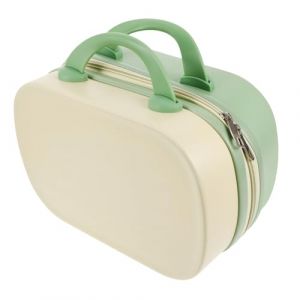 HAPINARY Trousse de Maquillage Bicolore 14 Pouces L&eacute;g&egrave;re et Imperm&eacute;able pour Femme et Fille Usage Voyage Compartiments de Rangement Jaune et Vert (Gan Gardner, neuf)