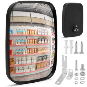 IIRC R&eacute;troviseur de rue, 19 x 16 cm, grand angle r&eacute;glable, miroir convexe pour sorties, garages, all&eacute;es, entrep&ocirc;ts, cours, h&ocirc;pitaux, magasins, int&eacute;rieur et ext&eacute;rieur (YUZHIZL, neuf)