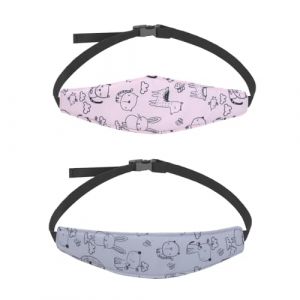 GXGM 2PCS Cale tete enfant voiture,Cale Tete Bébé Serre-Tête Pour Siège Auto, Repose Holder Bandeau pour Voyage, Protection Du Cou Epaules (GXGM, neuf)