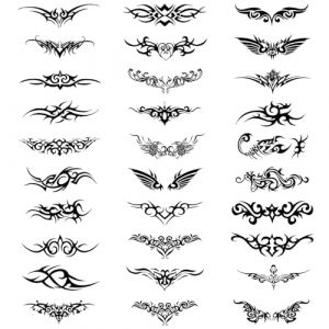 Tatouage Ephemere Femme Noirs Tribal Tatouage Temporaire Étanche Simulation Couverture De Tatouage Cicatrice Césarienne Taille Poitrine Totem Autocollant pour corps bras poitrine épaule (CANRNYACBZK11, neuf)