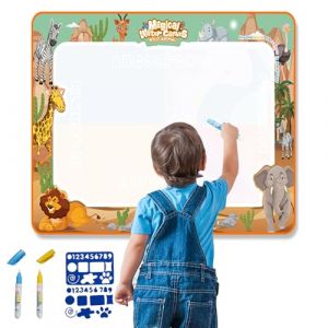 Tapis de Dessin à l'eau pour Bébé,Tapis Dessin Enfant,Tapis de Dessin à Eau,Tapis Matte pour Bébés,Tapis d'eau,Tapis de Dessin,Jouets Éducatifs Cadeau pour Enfants 1 2 3 4 5 Ans (Poseidoneye, neuf)
