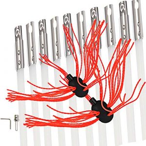 VEVOR Brosse de Chemin&eacute;e de 10 M&egrave;tres Kit de Ramonage avec Une t&ecirc;te de Bross Suppl&eacute;mentaire en Nylon pour Po&ecirc;le &agrave; Pellet pour Nettoyer Chemin&eacute;es en M&eacute;tal ou en Brique (VEVOR Direct Store FR, neuf)