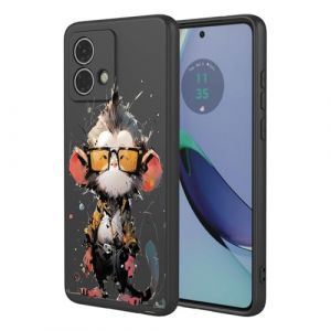 BORYA Silicone Coque pour Motorola Moto G84 5G, Antichoc Souple Soyeux Tr&egrave;s Mince Premium TPU Housse, &Eacute;l&eacute;gant Simple Mignon Motif &Eacute;tui, Anti-Rayures Tissu Microfibre, P10 (Boerya, neuf)