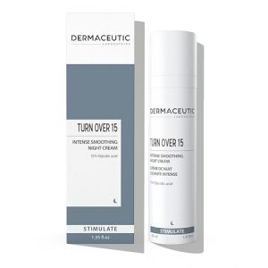 Turn Over 15 | Cr&egrave;me de Nuit Anti-&Acirc;ge | 15% d'Acide Glycolique AHA | Exfoliant Visage Anti-Rides & Taches, Imperfections & Impurt&eacute;s | Soin Concentr&eacute; Lissant & Purifiant | 40ml | Dermaceutic (Dermaceutic Laboratoire, neuf)