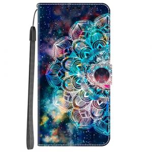 YKTO Peinture Premium PU Cuir pour Oppo A58 4G Flip Folio Housse Magn&eacute;tique Fleur de Datura Lumineuse &Eacute;tui a Rabat Portefeuille Antichoc Porte Carte Housse Flip Stand Case Cover (YKTO, neuf)