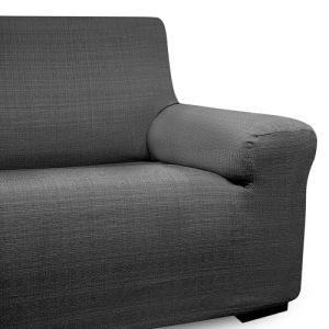 BLUZIMAN® Housse Canapé 4 Places, Couvre Canapé Fabriqué en Europe, Fauteuil Protege Canape Chat et Chien, Housse de Canapé Extensible Accoudoir, Tissu Premium (Quatre Places, Noir-Blanc) (BLUZIMAN, neuf)