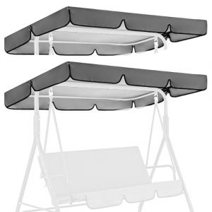 Toit De Rechange pour Balancelle De Jardin: Toit De Balancelle 210 X 145 cm, Imperméable Canopée pour Balancelle, Universelle Toit De Balançoire pour Balancelle De Jardin (Grau) (CEANNA, neuf)