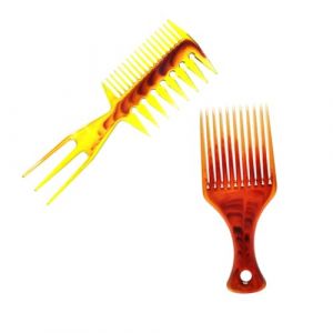 TOPPERFUN 2 pièces Peigne à Cheveux Homme Large Dents Peigne Coiffure Cheveux Accessoire Coiffure pour Salon et Usage Domestique Chevelu Style Pomade et Slicked-back (Linuya, neuf)