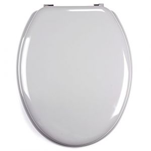 MSV 140016 Abattant WC MDF Argent-Gris 30 x 20 x 15 cm (bad_ambiente24, neuf)