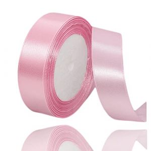 Ruban Satin Rose 20mm, 23 m&egrave;tres Rubans de Tissu Couture Ruban Cadeau pour D&eacute;coration de Mariage, Emballage cadeau, Bouquet de fleurs, Artisanat DIY, D&eacute;coration g&acirc;teau d'anniversaire et No&euml;l (familyLOVHOME, neuf)