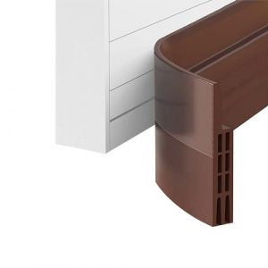 Bas de Porte Isolant, Anti-courant d'Air & étanchéité Porte Souple Silicone Boudin de Porte Isolant Froid pour l'isolation Contre le Froid, Bruit & l’humidité (Marron, 1 Rouleau (5 cm x 100 cm)) (Desdira, neuf)