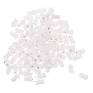 COLLBATH 100 pi&egrave;ces Aiguilles pour Bouteille de Colle &agrave; Cils Anti-bouchage Outils Extension de Cils Pratiques Plastique Blanc (JianLui, neuf)