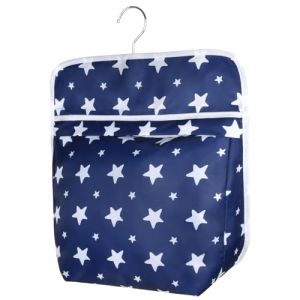 Vicloon Sac à Pinces à Linge, Panier de Rangement pour Pinces à Linge avec Crochet pivotant à 360°, Grande Capacité Pince à Linge Organisateur pour Pinces à Linge, Chaussette, Petits Objets (Étoile) (HANSBUY, neuf)
