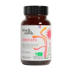 Cordyceps Bio - 56 Gélules Vegan - Champignon Pour Bien-Être, Performances Physiques, Énergie - 1 à 2 Gélules Par Jour - Complément Cordyceps Mushroom, Fabriqué en France (French Mush, neuf)