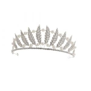 PAMINGONO Bandeau Élégant Coiffure De Robe De Mariée Bandeau De Mariage Diadème De Princesse Pour Femme Bandeaux Dames Casque De Mariée Strass Baroque Bandeau Femme Bandeau De Mariée Silver (ndunk, neuf)