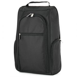 Sac &agrave; Chaussures de Football Golf Basketball avec 3 Poches Zipp&eacute;es, Housse Rangement Chaussures de Voyage Shoe Bag Portable, Tr&egrave;s Appropri&eacute; pour Sport Homme, Femme, Gar&ccedil;ons et Filles (Noir) (purfeel-e, neuf)