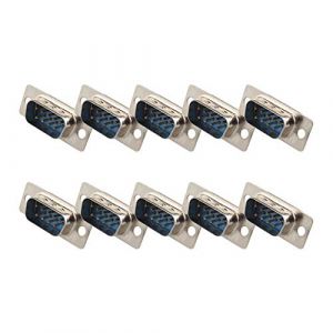 Futheda 10 Pcs Computer DB9 M&acirc;le Connecteur Adaptateur Solder Type 9 Broches RS232 Prise D-Sub Connecteurs (Futheda, neuf)