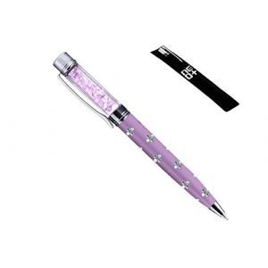 Stylo à bille de qualité avec cristaux Swarovski. GRATUIT 1 REMPLISSEMENT (VIOLET) (ONLINE UK SELLER LTD, neuf)