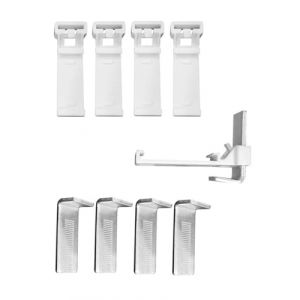KGDUYC 8 pièces Support de Serrage pour Rideaux Enrouleurs sans percer Support de Serrage Store Enrouleur Duo pour Store Enrouleur PVC Fenêtre en Bois Vantaux de Porte (Qertyias OÜ, neuf)