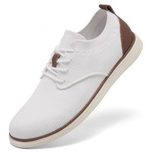 SHULOOK Chaussures d'&eacute;t&eacute; respirantes pour homme - Chaussures de marche l&eacute;g&egrave;res - Chaussures d'&eacute;t&eacute; - Loisirs - Chaussures d'affaires d&eacute;contract&eacute;es - Moderne Breeze, Blanc., 46 EU (SHULOOK, neuf)