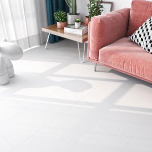 FunStick Dalle PVC Adhesive Murale Blanc Mat 30x60cm 5 Dalles PVC Adhesives Sol Blanc Credence Adhesive pour Cuisine Blanc Stickers Carrelage Muraux pour Salle de Bain Imperméable Film Adhésif Blanc (Livelynine Euro, neuf)