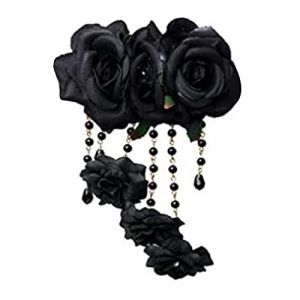 Barrettes Steampunk Pince à cheveux gothique Jour des morts Accessoires de cheveux Épingle à cheveux Steampunk Fleur Couvre-chef (JUNJUNli, neuf)