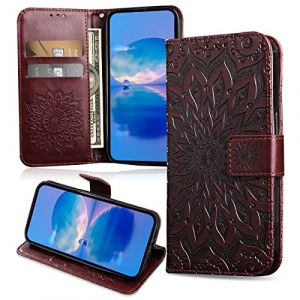 FCAXTIC Coque pour Huawei P8 Lite 2017 / P9 Lite 2017 / Honor 8 Lite, Protection Etui en PU Cuir Portefeuille, Antichoc Housse &agrave; Rabat Compatible avec Huawei P8 Lite 2017 / Honor 8 Lite, Marron (FCAXTIC, neuf)
