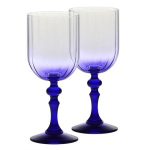 Krosno Verres &agrave; vin d&eacute;grad&eacute;s pour vin rouge et blanc, mocktails, eau avec pied color&eacute; - 300 ml lot de 2 &ndash; cristal sans plomb &ndash; lavables au lave-vaisselle &ndash; collection Celebration Moments (Krosno Glass, neuf)