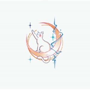 Tatouage Ephemere Tatouages Temporaires Autocollant Permanent De Bras De Clavicule De Chat De Lune Fra&icirc;che Femelle Imperm&eacute;able Color&eacute; De Dessin Anim&eacute; Mignon Faux Tatouage Grandes Et Petites Images (ZhouKouShiXinRuiJianSheGongChengYouXianGongSi, neuf)