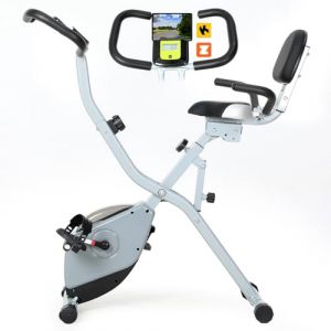 ISE 2-IN-1 V&eacute;lo d'Appartement Pliable, Velo Appartement Cardio Training 8 Niveaux R&eacute;sistance Magn&eacute;tique, Ecran Multifonction, V&eacute;lo Biking avec Dossier R&eacute;glable/Hauteur R&eacute;glable, Bluetooth, Ergonomique (ISE STORE, neuf)