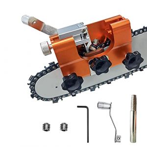 Affûteur De Chaîne De Tronçonneuse, Gabarit d'affûtage de Chaîne de Tronçonneuse, Aiguiseur de Chaîne de Tronçonneuse a manivelle, kit d'affûtage de chaîne convient à tous les types de tronçonneuses (peiyee, neuf)