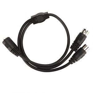 KIMISS Câble Séparateur à 5 Broches - 5pin Din Femelle à Double 5pin Din Mâle pour les Appareils MIDI, Câble y Flexible pour les Studios et le Son en Direct (Eugeeu, neuf)
