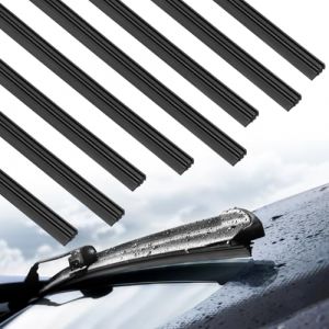 8 Pi&egrave;ces 700 mm Caoutchouc Essuie-Glace, Lame Essuie-Glace Noir en Caoutchouc Naturel, Remplacement Caoutchouc Essuie-Glace Universel (YIYUF, neuf)