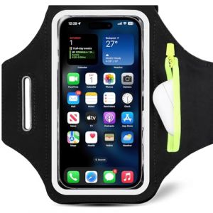 Brassard de Sport avec Poche Zipp&eacute;e - Smartphone Running Brassard pour iPhone 16/15/14 Pro, Galaxy S25 Edge/S25/S24/S23, Huawei, Xiaomi, Google Pixel jusqu'&agrave; 6,8" pour Jogging, Cyclisme et Gym (MARNICOL, neuf)