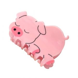 1 pince &agrave; cheveux en forme de cochon de dessin anim&eacute;, coiffe de cochon, coiffe de requin pour femme, adapt&eacute;e pour les filles, accessoires amusants pour cochon, pinces &agrave; cheveux en acrylique adapt&eacute;es &agrave; (EmberCove best, neuf)