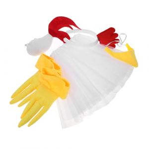 Baluue -tête De Poulet Et Queue Ensemble Costume De Poussin De Fête Fournitures De Cosplay De Poulet Pour Événements Festifs (Fortune Luck, neuf)