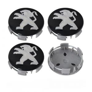 XVBFSC 4 Pi&egrave;ces Cache Moyeux pour Peugeot 208 2015-2019 60mm, Capuchon Enjoliveur Centre Roue Centre de Jante Capuchons Badge Logo Accessoires,D (DATONGSHIPINGCHENGQUYEZHIYIGOUBAIHUODIANGERENDUZI, neuf)
