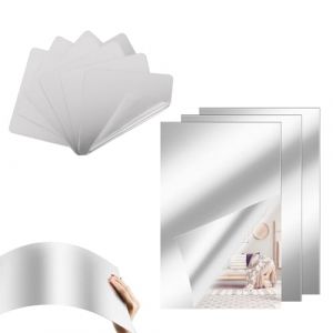 9 PCS Feuilles Autocollantes Miroir Flexibles, Non en Verre, pour Carrelage Et Décoration Murale, 15 X 15 cm Et 15 X 23 cm, Miroirs Adhésifs Idéals pour Bricolage et Créativité (XianYuanLian, neuf)
