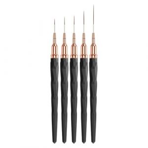 Revegno À Revêtement Des Ongles - Brosse À Ongles | Repas Pour Ongles Polonais Gel, Pointe Fine De 5 Pièces, Outils Pour Ongles De Peinture Polonais En Gel, Brosse À Ongles Mince, Dimensio (shainm, neuf)