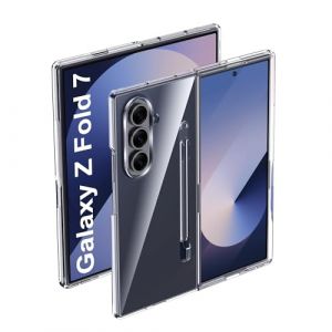 FDHYFGDY Coque pour Samsung Galaxy Z Fold 7 Étui de Protection,avec Emplacement pour Support S Pen (sans S Pen), Coque PC Ultra-Fine Anti-Rayures pour Galaxy Z Fold 7 Coque- Transparente (Nayana-EU, neuf)