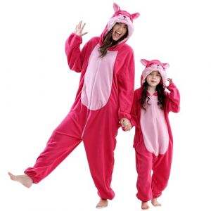 COOKY.D Pyjama D&eacute;guisement Animal pour Enfants Unisexe &Agrave; Capuche Combin&eacute; Une Pi&egrave;ce Costume Jeu Vid&eacute;o pour Filles Gar&ccedil;ons Pyjama Tenues Famille,Renard Rose 9-10 Ans (MICHLEY INTERNATIONAL, neuf)